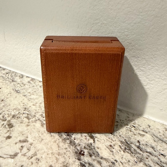 Brilliant Earth 18k White Gold Diamond Halo Pendant Necklace (2/5 Carat Diamond) - Picture 4 of 6